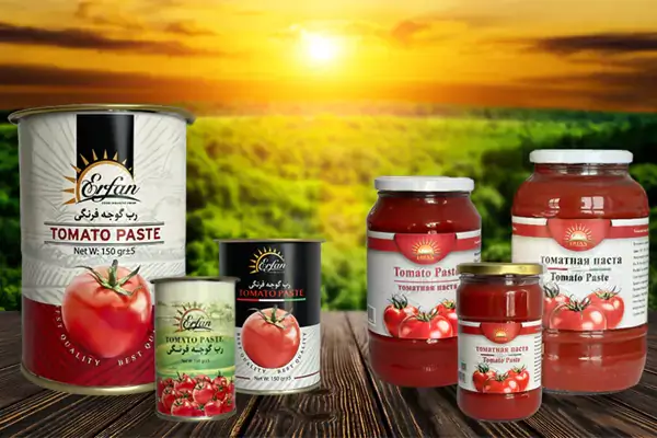 انواع بسته بندی رب گوجه فرنگی